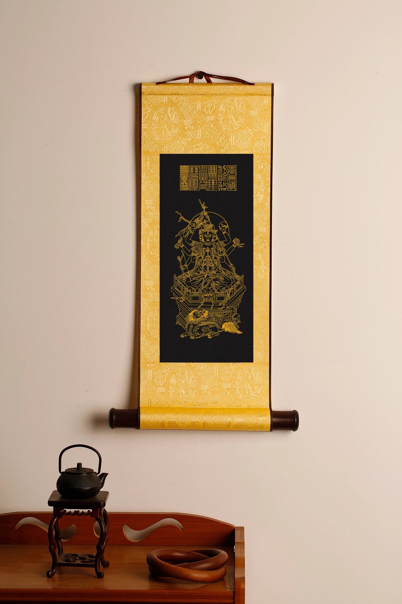 太上玄灵斗姆大圣元君圣像Hand-Painted Supreme Icon: The Great Mother of the Dipper, Most High Mystic Numinous Doumu Yuanjun – The Cosmic Matrix of Stars & The Ultimate Source of Protection