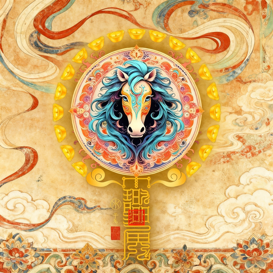生肖马 The Galloping Momentum Horse Totem - Zodiac Art of Freedom, Speed & Triumphant Success