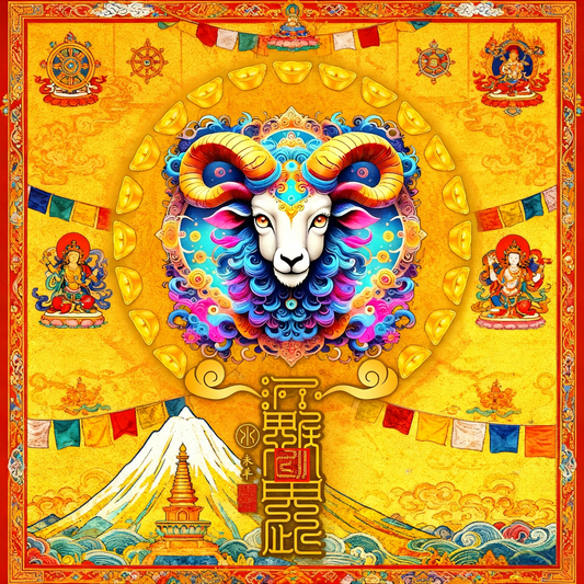 生肖羊The Gentle Harmony Goat/Sheep Totem - Zodiac Art of Peace, Creativity & Auspicious Grace
