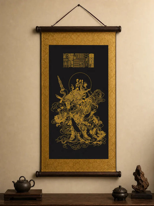 Statue of Guan Sheng Dijun | Hanging scroll of the God of Loyalty and Righteousness