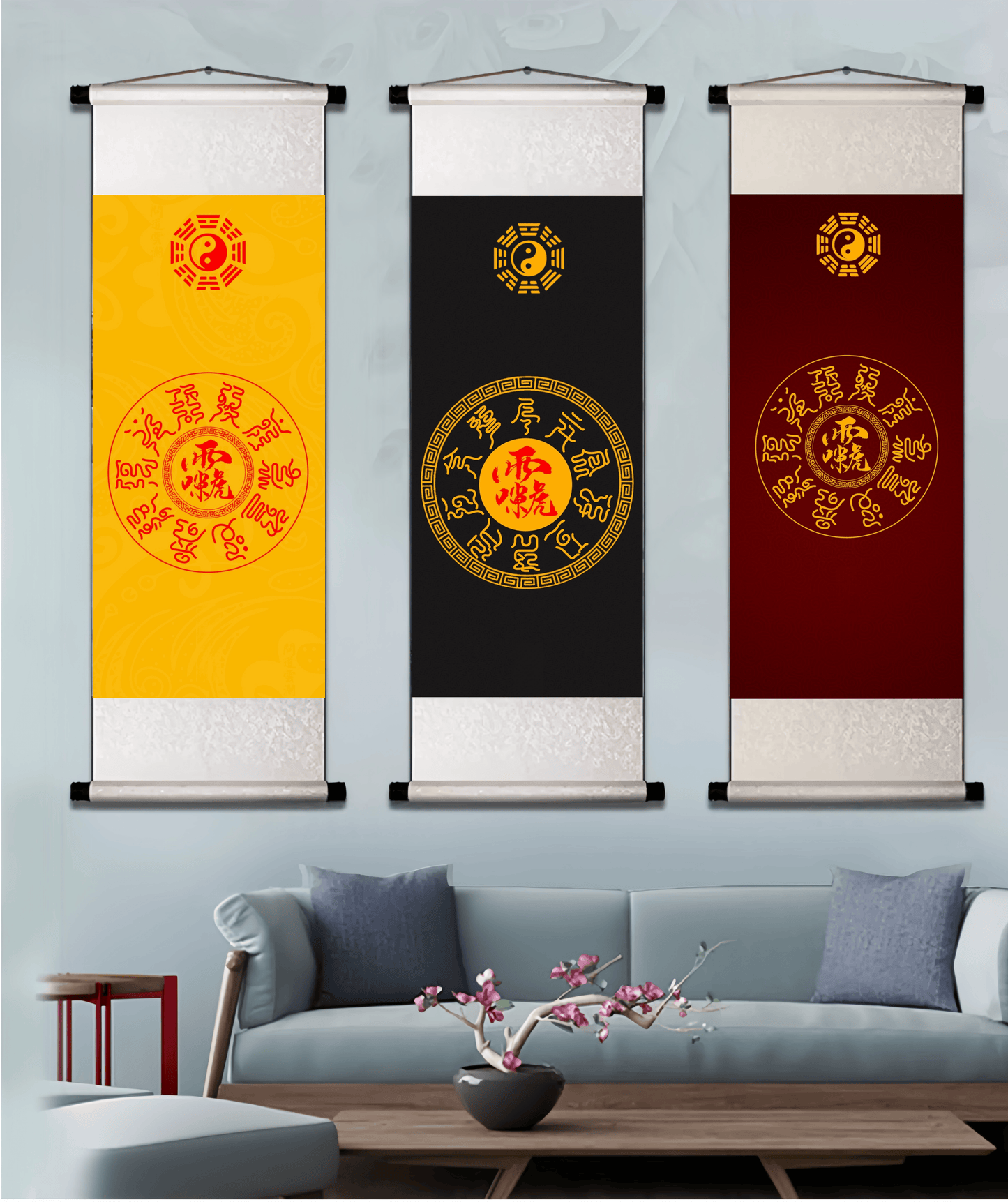 雷祖尊讳 玉枢十字天经The “Celestial Scripture” of the Thunder God Art Print - Mystical Cross-Monogram in Sacred Circle