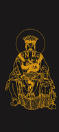 宝生大帝Hand-Painted Daoist Golden Deity Icon: Treasure-Birth Celestial Sovereign – God of Illumination & Bountiful Growth