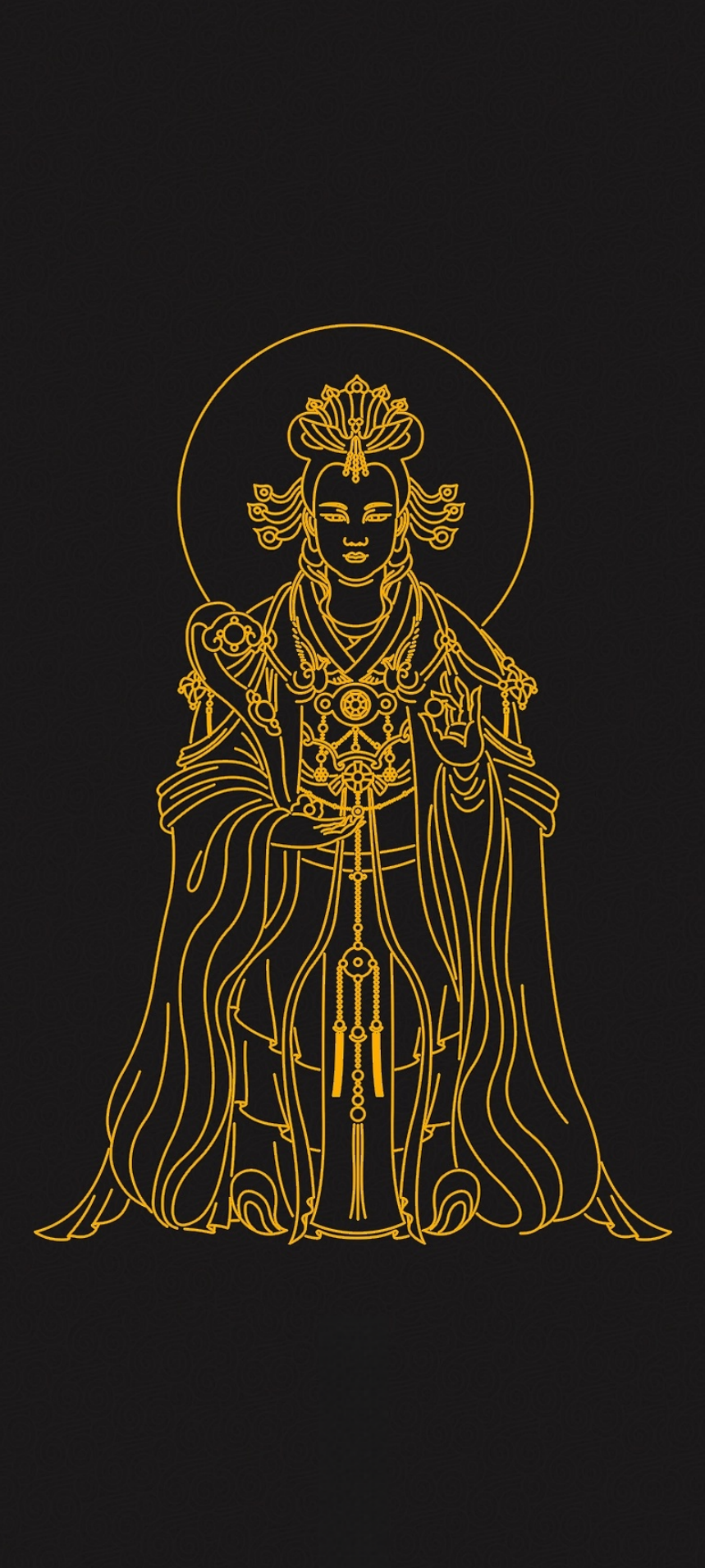 王母娘娘Hand-Painted Sacred Icon: The Queen Mother of the West, The Primordial Goddess of Immortality & Cosmic Grace