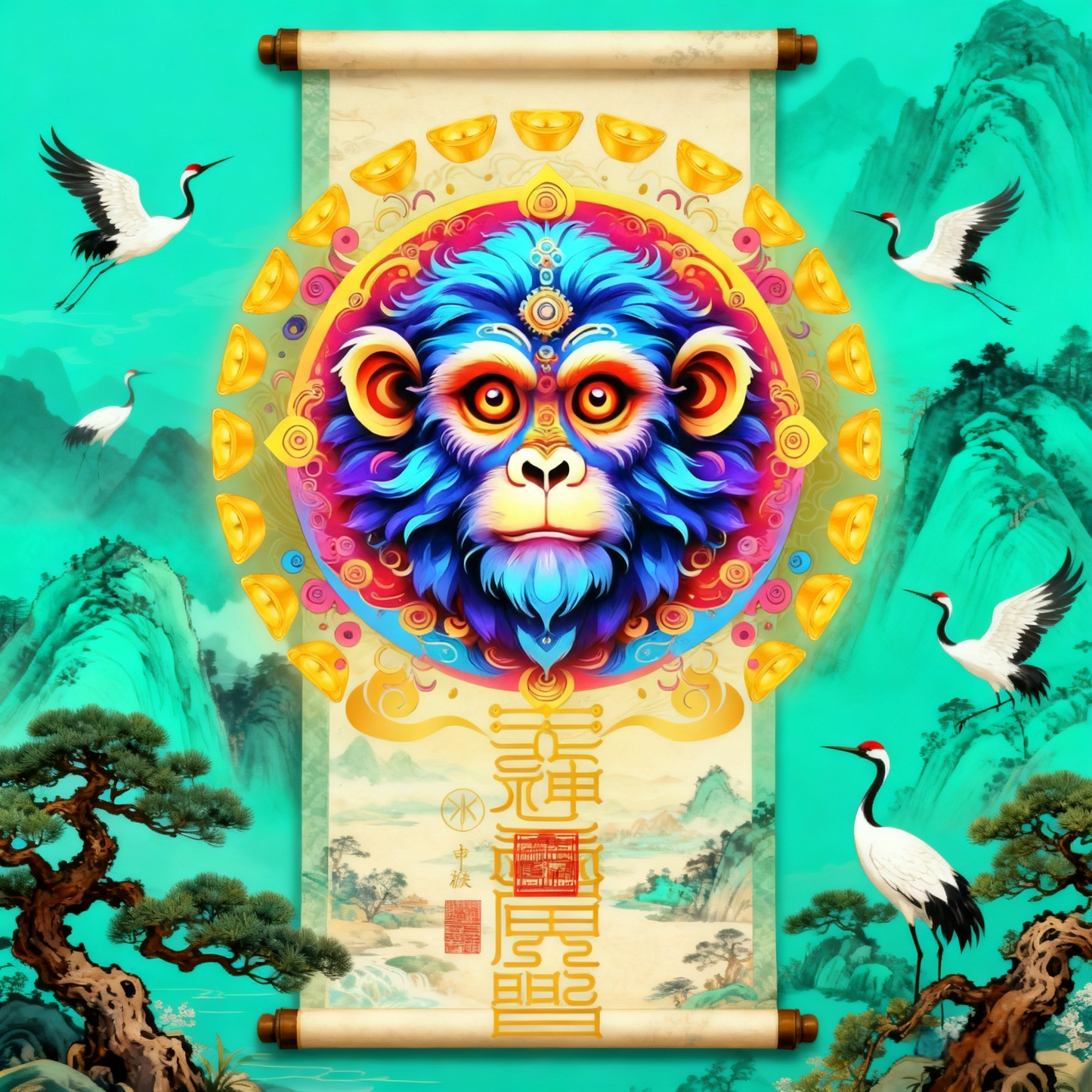 生肖猴The Ingenious Monkey Totem - Zodiac Art of Wit, Adaptability &amp; Victorious Cunning
