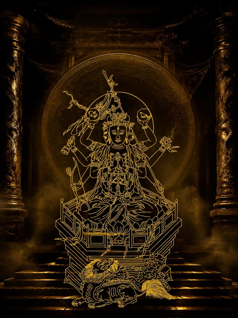 太上玄靈鬥姆大聖元君聖像｜星宿守護神像掛畫