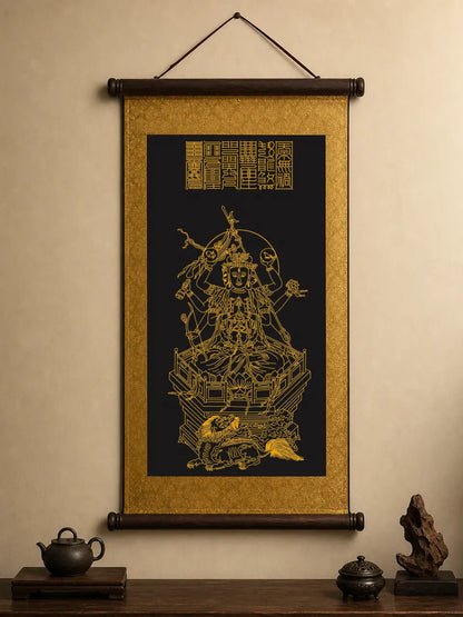 太上玄靈鬥姆大聖元君聖像｜星宿守護神像掛畫