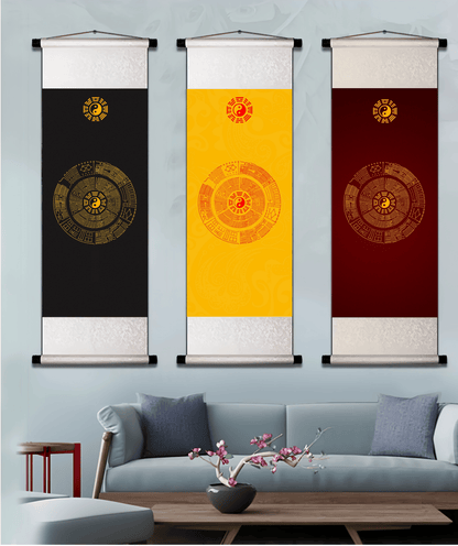 聚财盘Taoist Prosperity Engine Print - Activate Wealth Flow with Concentric Circles of Abundance Sigils
